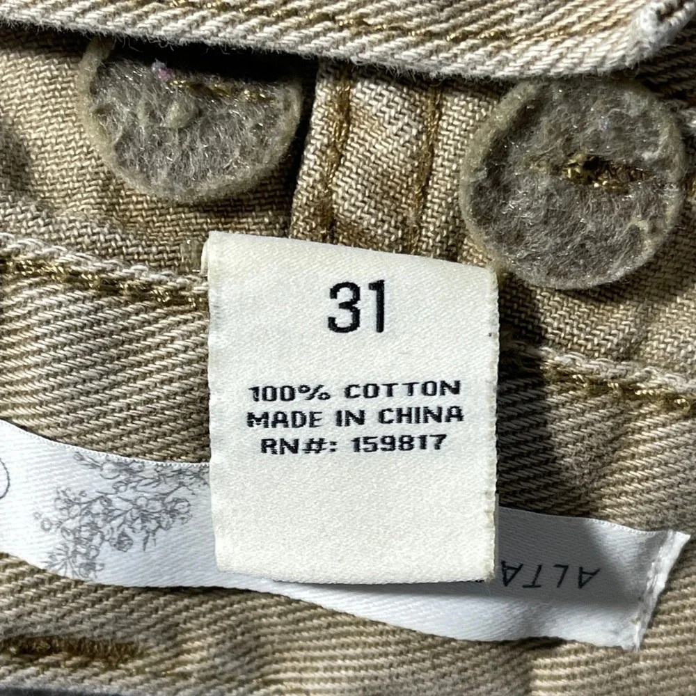 Altar° State Women's Khaki Cargo Pants‎ Size 31 Cotton Casual Utility Cargo